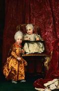 Anton Raphael Mengs Portrait of Archduke Ferdinand (1769-1824) and Archduchess Maria Anna of Austria (1770-1809), children of Leopold II, Holy Roman Emperor France oil painting artist
